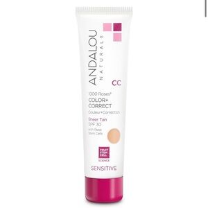 Andalou Naturals 1000 Roses CC Color + Correct SPF 30, NEW